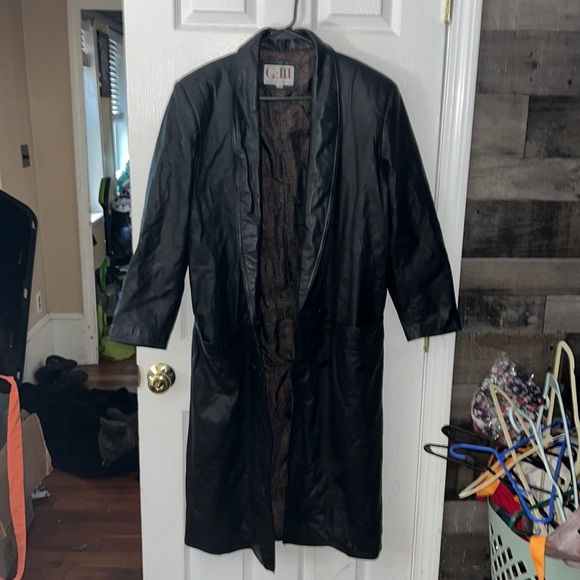 Vintage G-III Leather Fashions Women's Leather Trench Coat Size Medium
